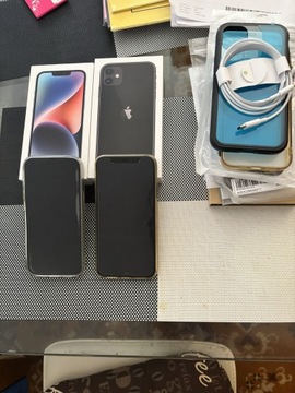 Zestaw iPhone 14 i 11 sprzedam razem duży zestaw 