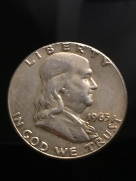 USA 1/2 Dolara 1963 Srebro