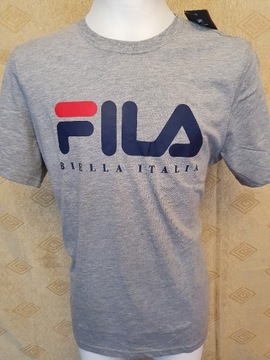 Koszulka Fila siwa z napisem rozmiar XL