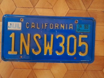 California tablica rejestracyjna Usa oryginal 