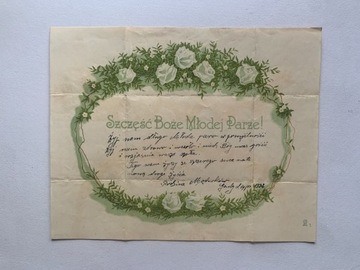 50 Telegram Ślubny Szczęść Boże Młodej Parze 1932