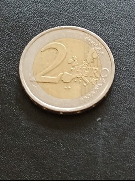 2 euro Francja 2001 z błędem menniczym