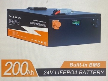Bateria 200Ah/24V-5120W LiFePo4 akumulator BMS