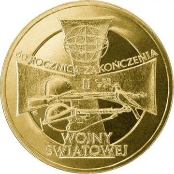 2 zł 2005 60. rocznica zakończenia II wojny świat.