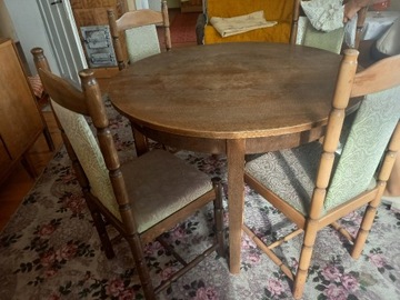 Stół i 4 krzesła na wysoki połysk