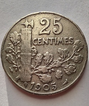 FRANCJA 25 Centimes 1905