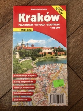 Mapa Krakowa i Wieliczki