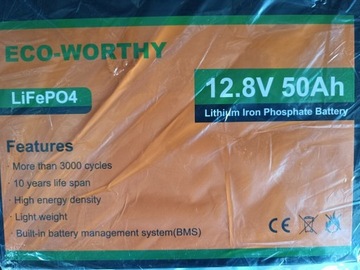 LiFePO4 12 V 50 Ah Eco-Worthy Nowy