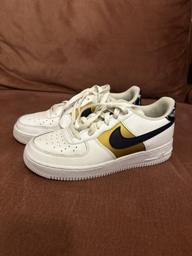 Nike Air Force 1 Low LV8 39 kwiatki białe złote 