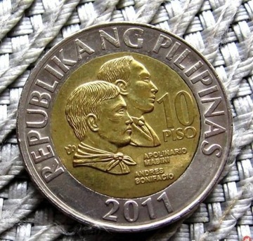 Filipiny 10 Peso 2011r - Ładna