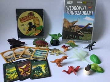 Dinozaury - 2 filmy DVD + figurki dinozaurów