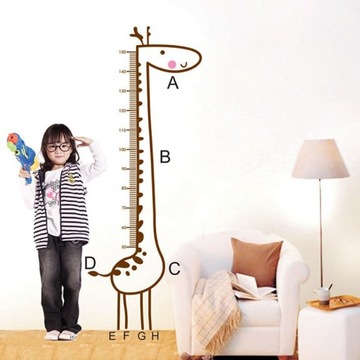 NAKLEJKA miara MIARKA wzrostu dzieci 180cm Żyrafa