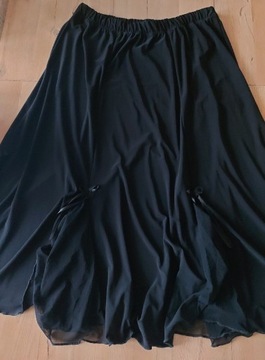 Czarna spódnica z kokardkami rozmiar 56
