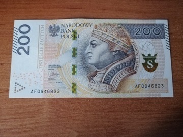 Banknot 200 zł seria AF