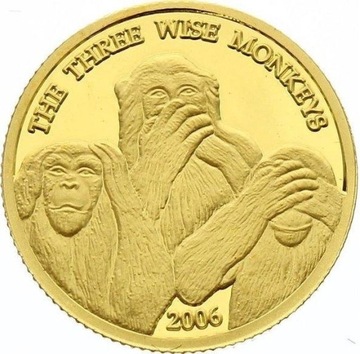 SOMALIA 4000 SHILLINGS 2006 THREE WISE MONKEYS