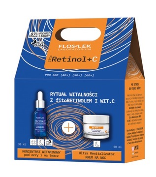 Zestaw flos-lek fito retinol+C koncentrat krem 