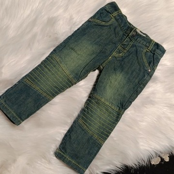 Boboli jeansowe spodnie na podszewce roz 80