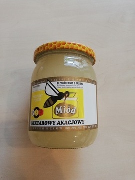 miód nektarowy akacjowy z Polskich Pasiek 450 ml