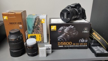 Nikon D5600 + 3 Obiektywy (Nikkor 10-20)Karta 128GB 