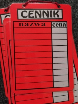 Cennik A4 Poligraf Laminat czerwony