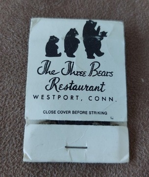 Zapałki. The three bears restaurant. N.Y.