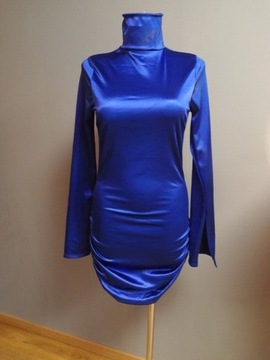 Niebieska sukienka koktailowa NovaFashion
