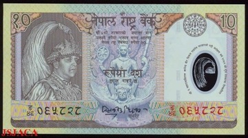 NEPAL 10 Rupees 2002 polimerowy