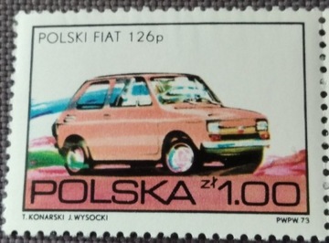 Znaczek pocztowy Fiat 126 p