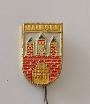 Stara przypinka PRL ,metalowy znaczek Malbork