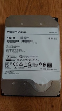 Dysk twardy WD Ultrastar DC 16TB SATA 3,5"