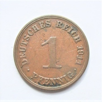 1 Pfennig 1911 r. Niemcy