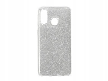 Etui brokat Forcell Shinning Sams Galaxy A40 silve