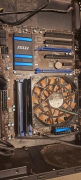 Intel I5 4670k + msi z87-g43, 8GB RAM 