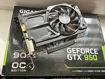 Gigabyte GTX 950 2GB pudełko sterowniki 