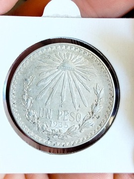 Meksyk 1 peso 1935 srebro 