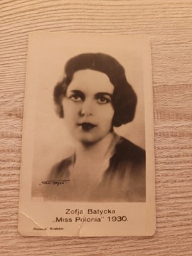 Pocztówka z Miss Polonia 1930
