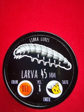 LIBRA LURES - LARVA 45 MM,KOLOR011,HOT ORANGE SER