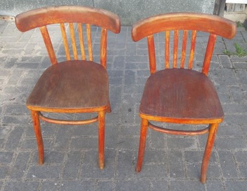Krzesła drewniane dawne klasyczne polskie komplet 2 szt.
