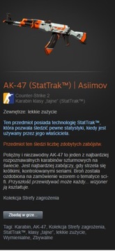 SKIN CS2 AK-47 (StatTrak)  Asiimov MW