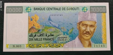 Dżibuti, 10000 francs, UNC