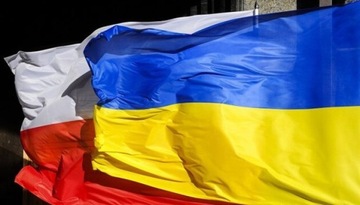 Zestaw flag Ukraina i Polski 112x70 Flaga Polski 