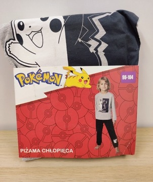 Piżama chłopięca Pikachu Pokemon 98 - 104 nowa 