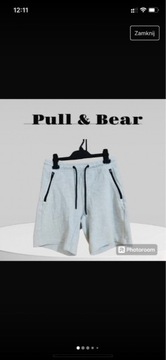 Spodenki szorty męskie sportowe Pull & Bear rozmiar M bawełna szary