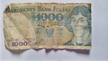 Banknot 1000 złotych 1982r.