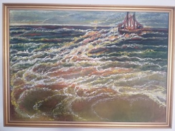 Morze - obraz olejny 70x100 cm