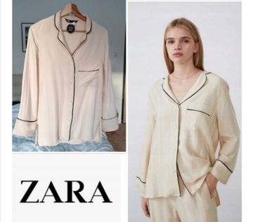 ZARA Nowa elegancka góra KOSZULA piżamy PREMIUM XS