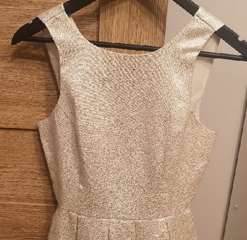 Sukienka biało-srebrna Sinsay XS
