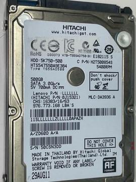 HITACHI HTS547550A9E384  500 GB