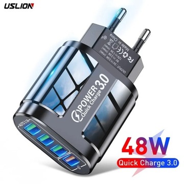 Ładowarka 48 W 4xUSB+ kabel Baseus 