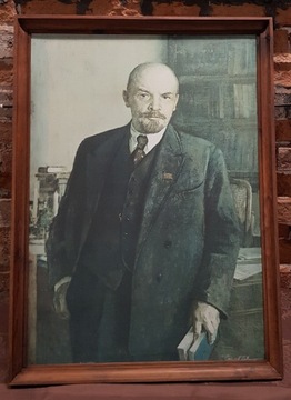 LENIN STARY OBRAZ DUŻY ORYGINAŁ